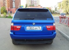 BMW X5 синий матовый хром