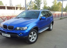 BMW X5 синий матовый хром