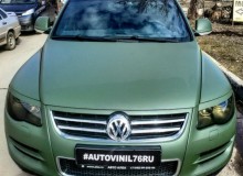 Полная оклейка Volkswagen Touareg в 3М military green #AUTOVINIL76RU