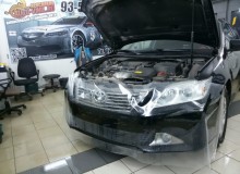 Защитная оклейка Toyota Camry по акции: Капот+бампер=фары в подарок! #AUTOVINIL76RU