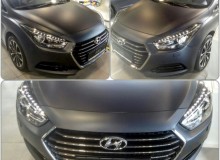 Оклейка Hyundai tucson прозрачный мат kPMF.  Доверяйте свое авто профессионалам! Студия винилового стайлинга #AUTOVINIL76RU.