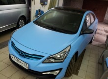 Hyundai Solaris голубой матовый